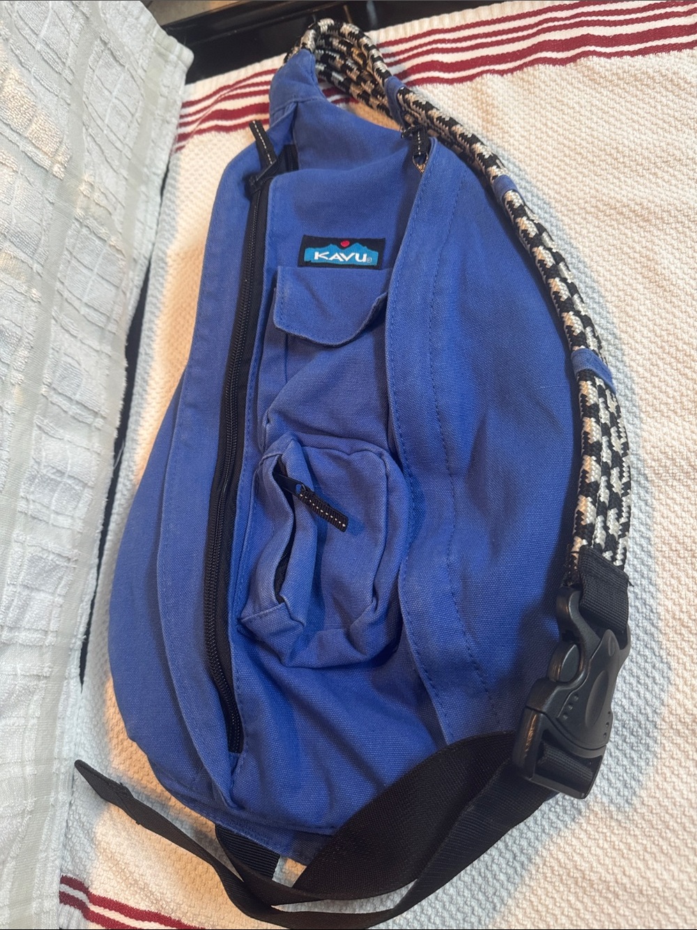 Kavu Royal Blue Rope-strap Sling Bag /Shoulder Bag